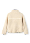 Name It Kid Girl Matta Long Sleeve Fleece Jacket, Cream