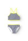 Name It Kid Girl Zimone Stripe Bikini Set, Bright White