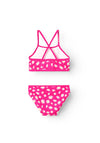 Name It Kid Girl Zimone Floral Bikini Set, Pink Yarrow