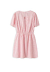 Name It Kid Girl Floral Short Sleeve Wrap Dress, Pink