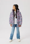 Name It Kid Girl Maxi Animal Print Hooded Coat, Multi