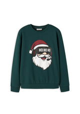 Name It Kid Boy Voluf Santa Long Sleeve Sweater, Green