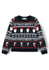 Name It Kid Boy Knit Christmas Jumper, Dark Sapphire
