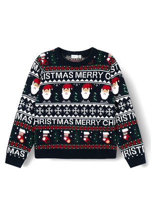 Name It Kid Boy Knit Christmas Jumper, Dark Sapphire