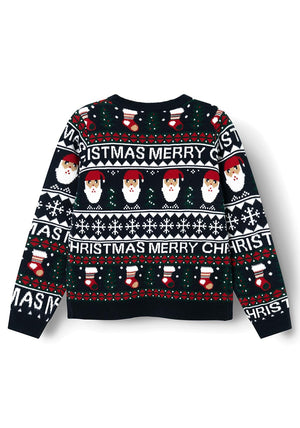 Name It Kid Boy Knit Christmas Jumper, Dark Sapphire