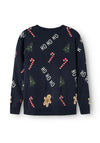 Name It Kid Boy Rasko Long Sleeve Christmas Jumper, Navy