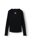 Name It Kid Girl Rumala Long Sleeve Top, Black