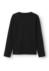 Name It Kid Girl Rekik Long Sleeve Top, Black