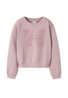Name It Kid Girl Lova Butterfly Sweater, Pink