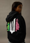 Name It Kid Girl Nirdi Wicked Long Sleeve Hoodie, Black