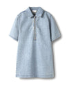 Name It Kid Girl Embellished Denim Short Sleeve Dress, Blue