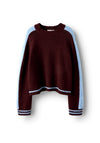 Name It Kid Girl Rania Long Sleeve Knit Jumper, Wine