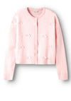 Name It Kid Girl Karin Bow Long Sleeve Cardigan, Pink