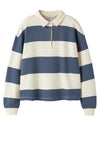 Name It Kid Girl Lirik Long Sleeve Stripe Polo, Navy