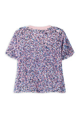Name It Kid Girl Runica Sequin Short Sleeve Top, Pink