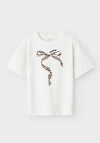 Name It Kid Girl Lise Marie Short Sleeve Tee, White