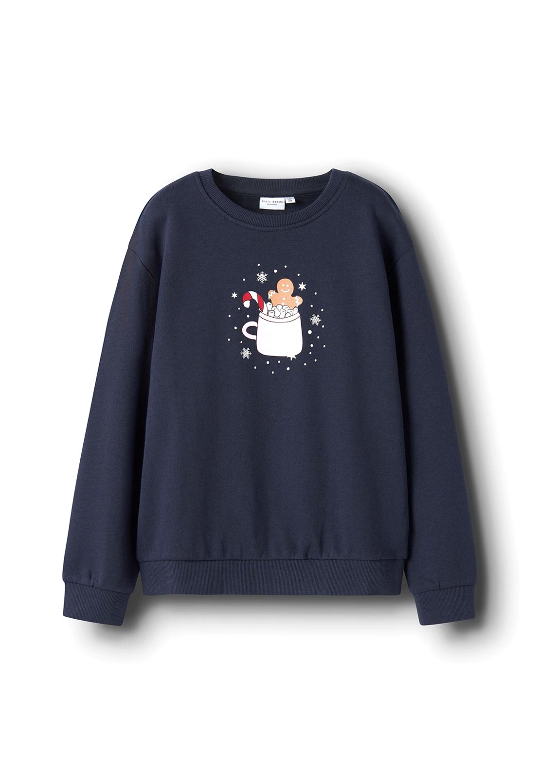 Name It Kid Girl Christmas Long Sleeve Sweater, Navy