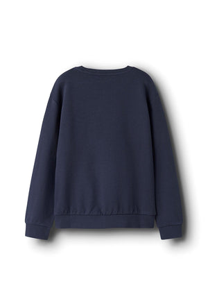 Name It Kid Girl Christmas Long Sleeve Sweater, Navy