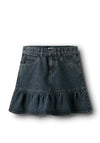 Name It Kid Girl Thea Rhinestone Denim Skirt, Dark Blue