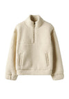 Name It Kid Girl Susado Long Sleeve Teddy Fleece, Cream