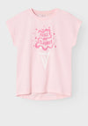 Name It Kid Girl Violet Capsl Short Sleeve Tee, Parfait Pink