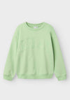Name It Kid Girl Bulop Long Sleeve Sweater, Arcadian Green