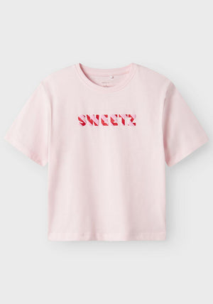 Name It Kid Girl Famor Short Sleeve Tee, Ballerina
