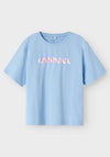 Name It Kid Girl Famor Short Sleeve Tee, Serenity