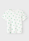 Name It Kid Girl Fargo Short Sleeve Tee, Bright White