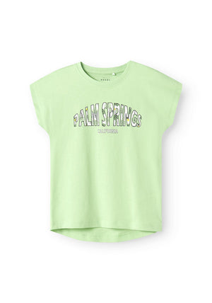 Name It Kid Girl Vigea Short Sleeve Tee, Arcadian Green