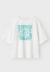 Name It Kid Girl Veen Short Sleeve Tee, White