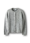 Name It Kid Girl Tika Long Sleeve Knit Cardigan, Grey
