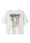 Name It Kid Girl Haima Tropic Haven Print Tee, White