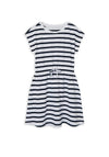 Name It Kid Girl Mie Stripe Short Sleeve Dress, White
