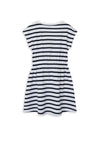 Name It Kid Girl Mie Stripe Short Sleeve Dress, White