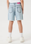 Name It Kid Girl Bella High Waist Denim Short, Blue