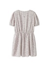 Name It Kid Girl Floral Short Sleeve Wrap Dress, White