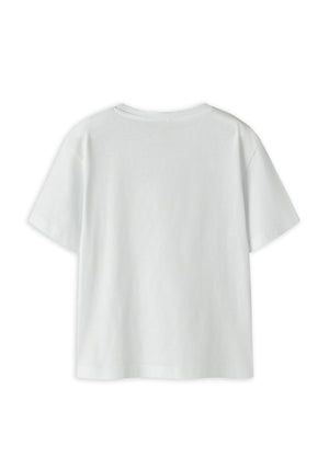 Name It Kid Girl Fahiraz Heart Short Sleeve Tee, White