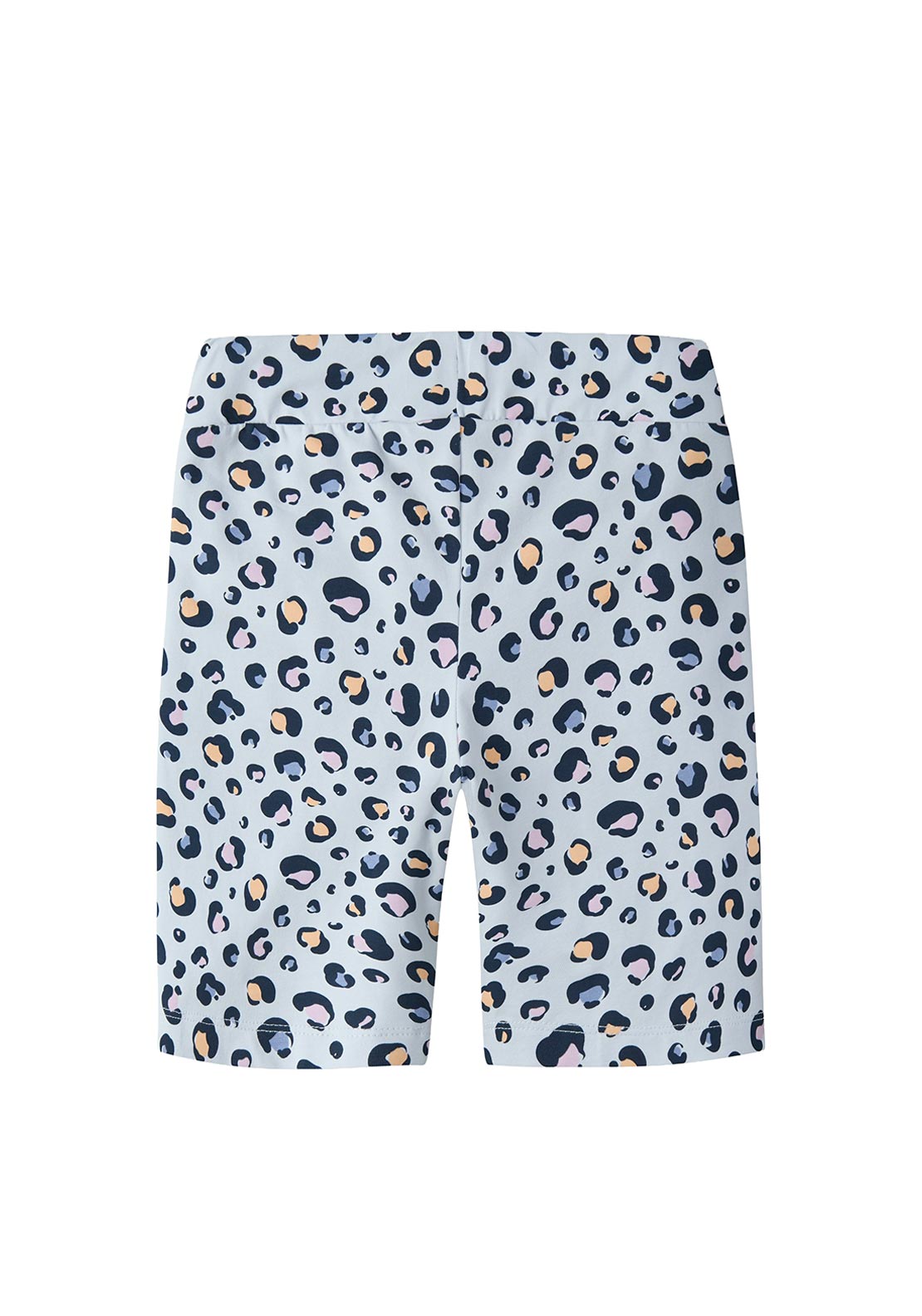 Name It Kid Girl Animal Print Biker Short, Blue Multi