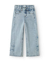 Name It Kid Girl Bella Skater Wide Leg Jeans, Blue