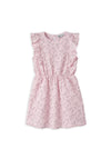 Name It Kid Girl Floral Frill Sleeve Dress, Pink