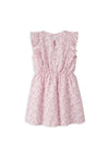 Name It Kid Girl Floral Frill Sleeve Dress, Pink