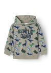 Name It Mini Boy Kuno Dino Long Sleeve Hoodie, Wild Dove