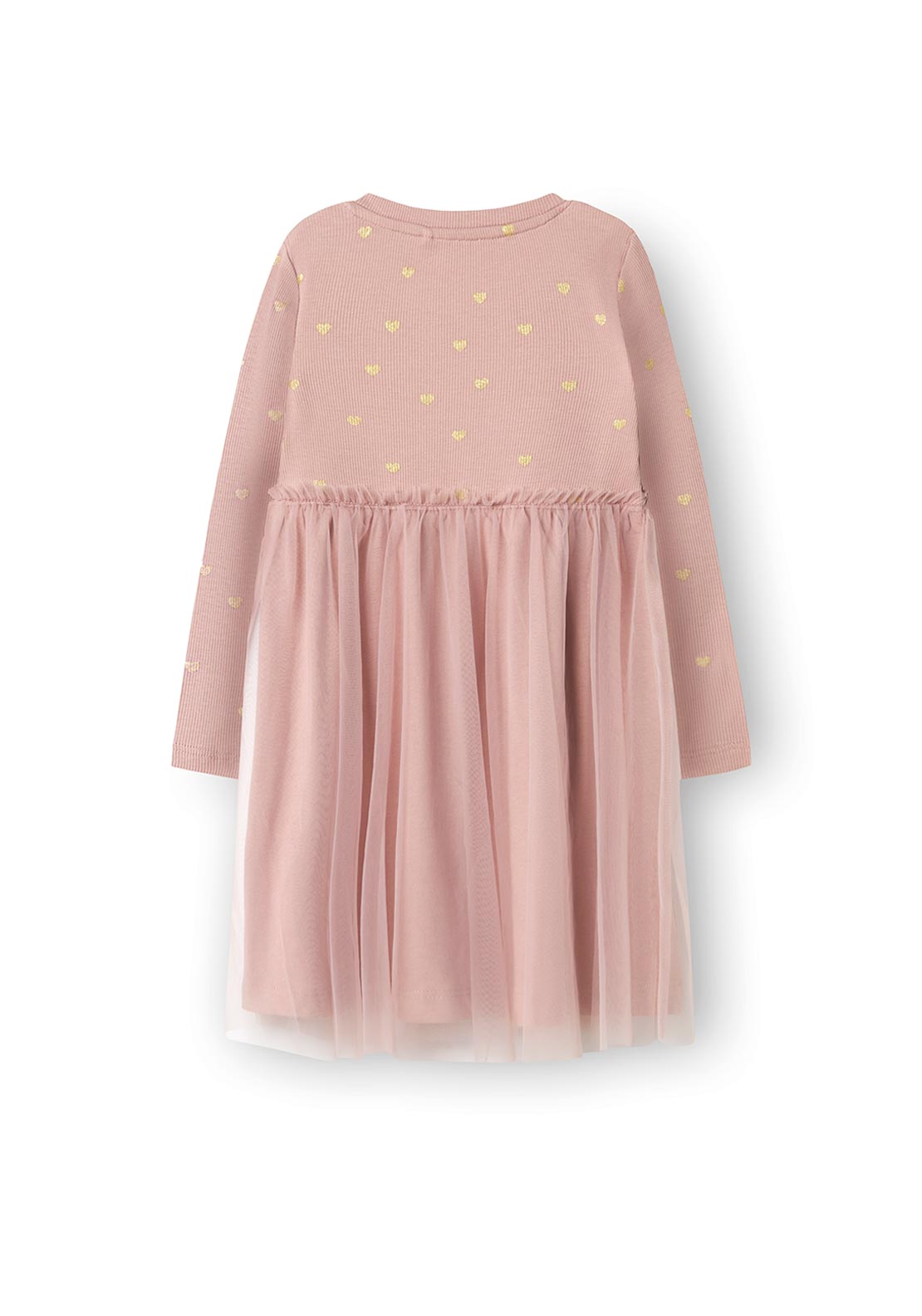 Name It Mini Girl Adja Tulle Long Sleeve Dress, Pink