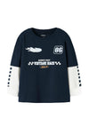 Name It Mini Boy Richael Long Sleeve Top, Navy