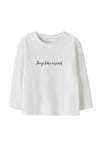 Name It Mini Girl Reara Long Sleeve Top, White