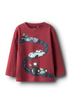 Name It Mini Boy Rolf Long Sleeve Top, Wine