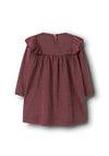 Name It Mini Girl Roisin Long Sleeve Glitter Dress, Wine