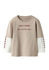 Name It Mini Boy Richael Long Sleeve Top, Beige
