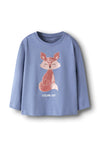 Name It Mini Girl Veen Long Sleeve Top, Blue